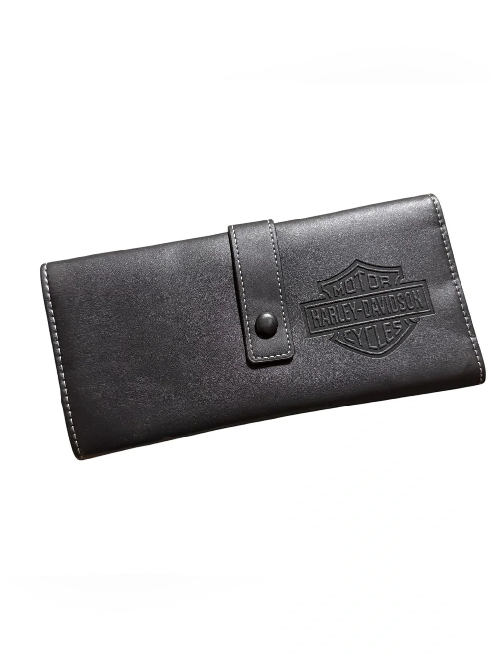 Harley-Davidson Unisex FAUX Leather Trifold Motorcycle Wallet Billfold Clutch